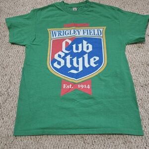 Gildan Green Heavy Cotton T-Shirt Chicago Cubs